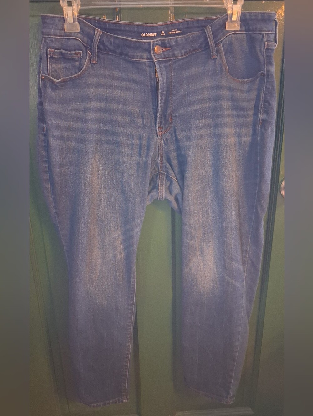 Old Navy Women's Medium Blue Wash Pop Icon Mid-Rise Skinny Jeans